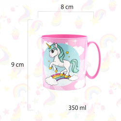 Sada plastového nádobí s hrnkem Jednorožec | Unicorn