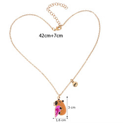 Řetízek na krk Kapybary BFF pro kamarádky 2 ks