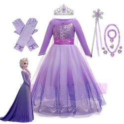 Dětské dívčí šaty Elsa Ledové Království s doplňky 110 - 130