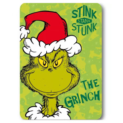 Fleecová deka Grinch Vánoce 100x140 cm