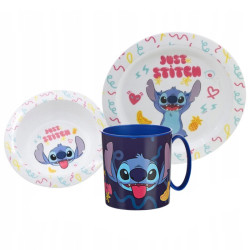Sada plastového nádobí s hrnkem Stitch