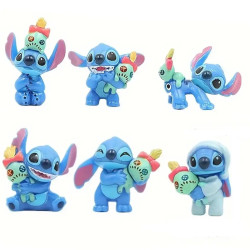Sada 6 mini figurek Stitche s panenkou Scrump – perfektní dárek pro malé fanoušky Lilo & Stitch!