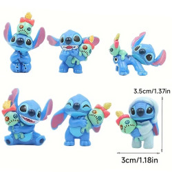 Sada 6 mini figurek Stitche s panenkou Scrump – perfektní dárek pro malé fanoušky Lilo & Stitch!