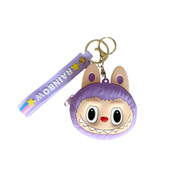 Přívěsek na klíče Labubu fialový