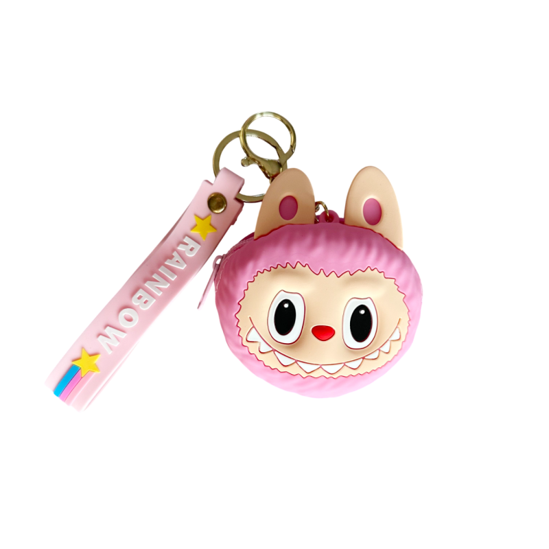 Přívěsek na klíče Labubu růžový