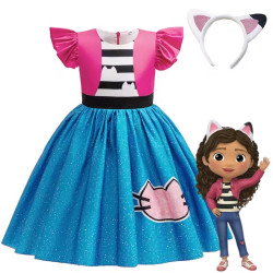 Dětské dívčí šaty Gábinin kouzelný domek