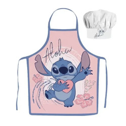 Dětská zástěra s kuchařskou čepicí Stitch Aloha