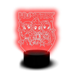 3D LED Lampička KPop Demon Hunters Huntrix