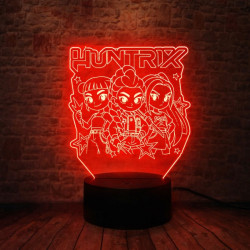 3D LED Lampička KPop Demon Hunters Huntrix