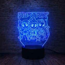 3D LED Lampička KPop Demon Hunters Huntrix