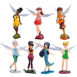 Figurky Víla Zvonilka a Modrovločka 7 ks