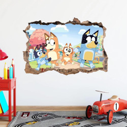 Samolepka na zeď Bluey 50x70 cm