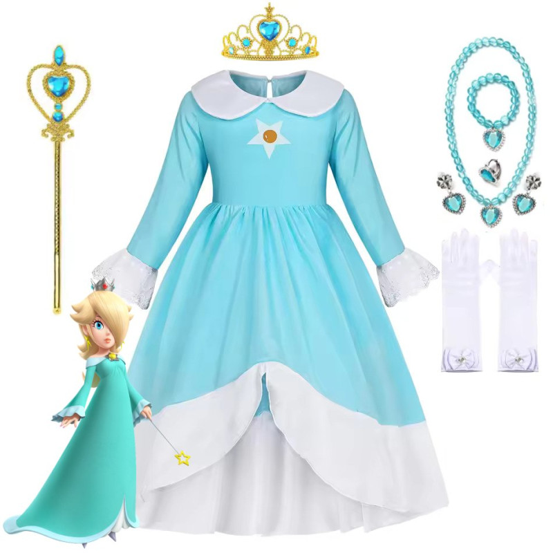 Dívčí šaty princezna Rosalina Super Mario a doplňky 110 - 140