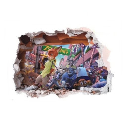 Samolepka na zeď Zootropolis 50x70 cm