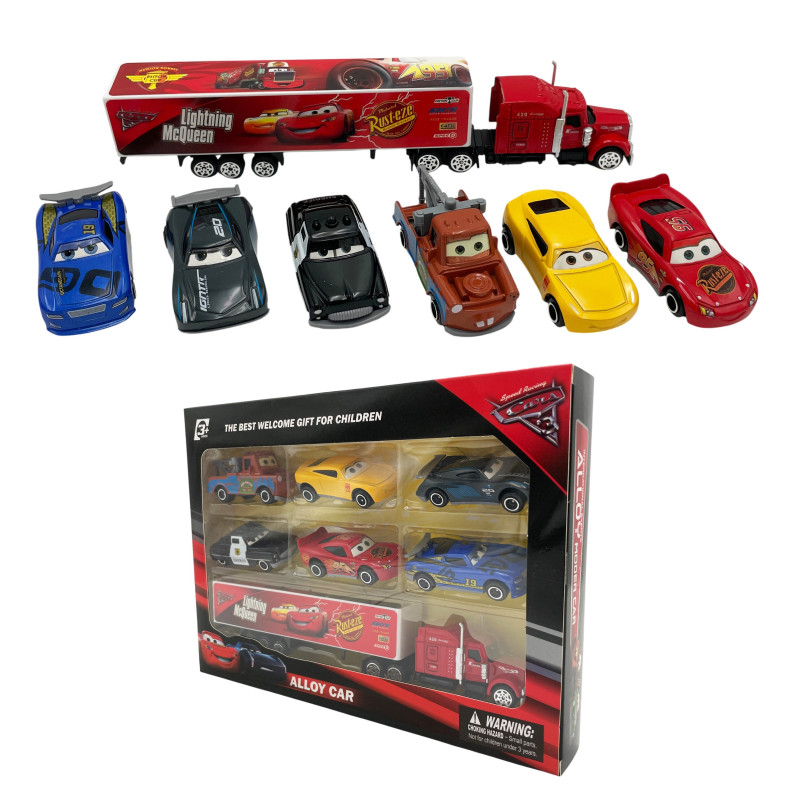 Sada Auta Blesk McQueen a Mac 7v1 | Cars