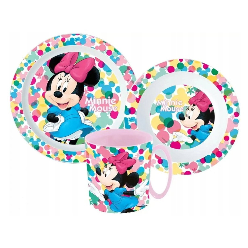 Sada plastového nádobí s hrnkem Minnie Mouse