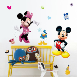 Samolepka na zeď Mickey a Minnie Mouse DISNEY