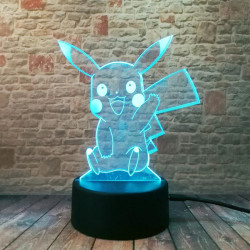 3D LED Lampička Pikachu