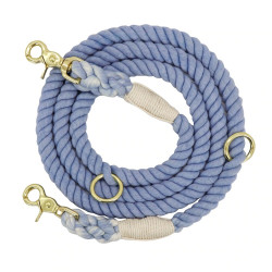 Pletené lanové vodítko pro psa 180 cm - světle modrá
