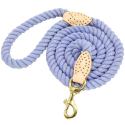 Pletené lanové vodítko pro psa 150 cm - světle modrá