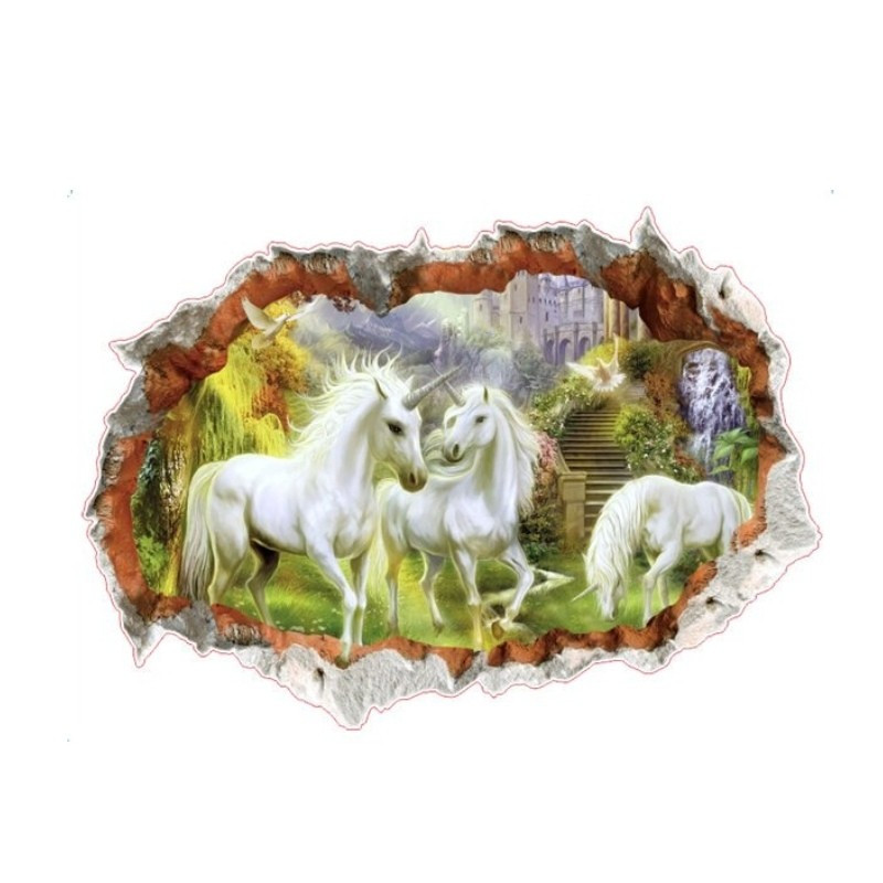 Samolepka na zeď Jednorožci