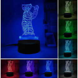 3D LED Lampička Huggy Wuggy Poppy Playtime