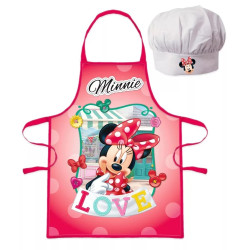 Dětská zástěra s kuchařskou čepicí Minnie Love
