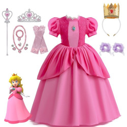 Dívčí šaty princezna Peach Super Mario a doplňky 130
