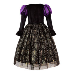 Dívčí šaty čarodějnice Halloween a klobouk 110 - 130