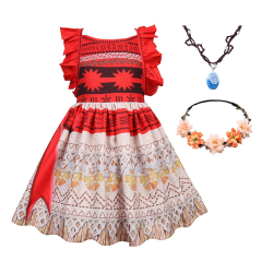 Dívčí šaty Odvážná Vaiana a doplňky