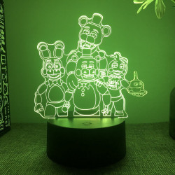 3D LED Lampička FNAF