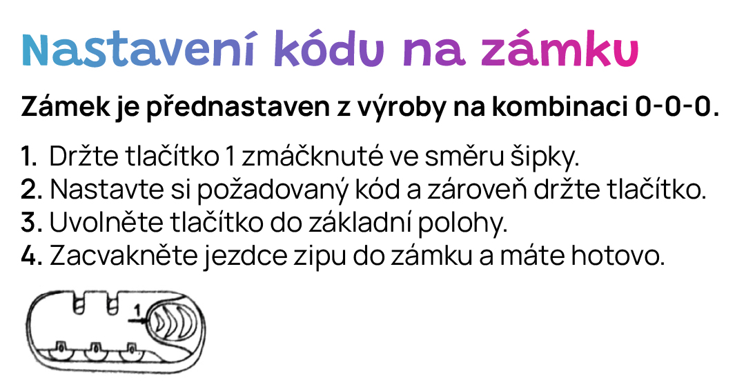 Návod zámek kufru