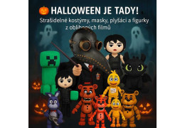 🎃 Halloween je tady! Strašidelné kostýmy, masky, plyšáci a figurky z oblíbených filmů 👻🕷️